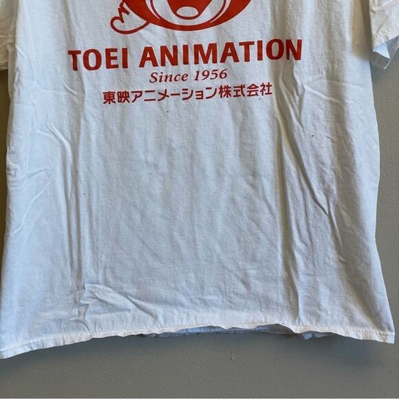 Toei Animation L white shirt sleeve t-shirt 1956 casual - Picture 3 of 7